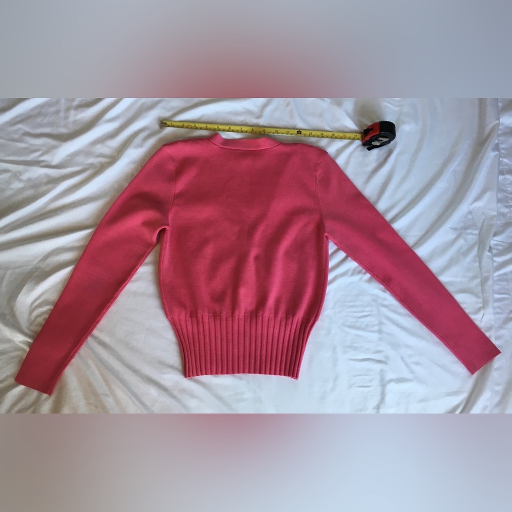 Vintage Wayne Rogers gorg pink silk sweater with real fox fur removable collar. - Picture 9 of 16